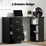 Artiss Computer Desk 120cm Executive Office Chair Set PU Leather High Back Black - Furniture > Office > Desks
