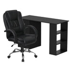 Artiss Computer Desk 120cm Executive Office Chair Set PU Leather High Back Black - Furniture > Office > Desks