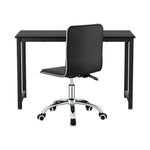 Artiss Computer Desk 120cm Executive Office Chairs Set PU Leather Low Back Black - Furniture > Office > Office & Desk