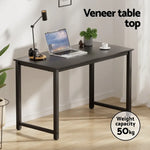Artiss Computer Desk 120cm Executive Office Chairs Set PU Leather Low Back Black - Furniture > Office > Office & Desk