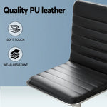Artiss Computer Desk 120cm Executive Office Chairs Set PU Leather Low Back Black - Furniture > Office > Office & Desk