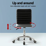 Artiss Computer Desk 120cm Executive Office Chairs Set PU Leather Low Back Black - Furniture > Office > Office & Desk