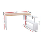 Artiss Computer Desk Bookshelf 140CM - Furniture > Office