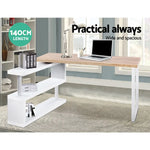 Artiss Computer Desk Bookshelf 140CM - Furniture > Office