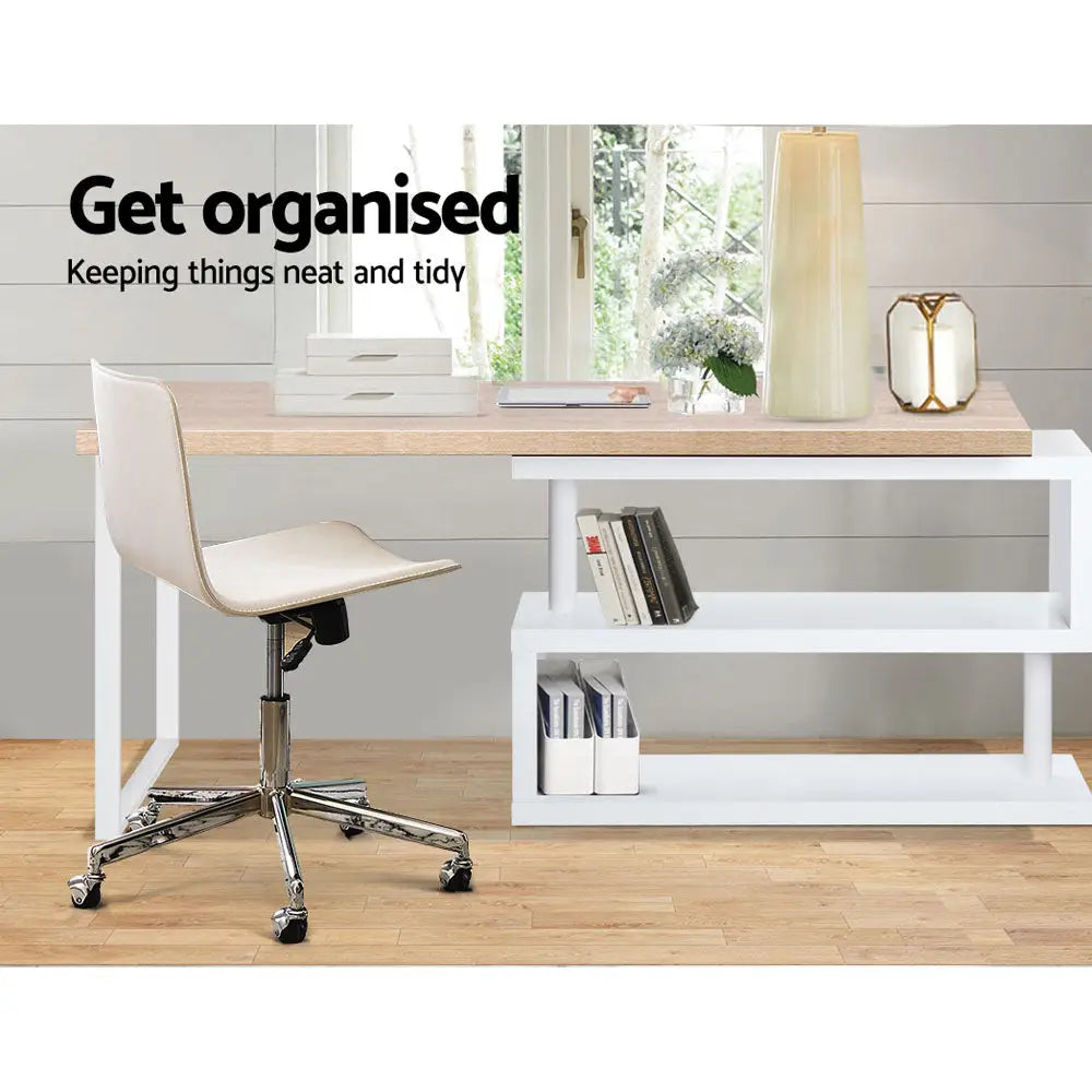 Artiss Computer Desk Bookshelf 140CM - Furniture > Office