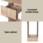 Artiss Computer Desk Bookshelf Drawer Cabinet Oak 120CM - Furniture > Office > Desks
