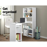 Artiss Computer Desk Bookshelf Drawer White 120CM - Furniture > Office