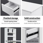 Artiss Computer Desk Bookshelf Drawer White 120CM - Furniture > Office