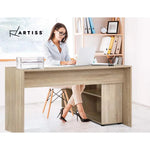Artiss Computer Desk Bookshelf Oak 130CM - Furniture > Office