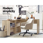 Artiss Computer Desk Bookshelf Oak 130CM - Furniture > Office