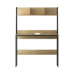 Artiss Computer Desk Bookshelf Storage 100CM Oak - Furniture > Office