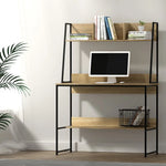 Artiss Computer Desk Bookshelf Storage 100CM Oak - Furniture > Office