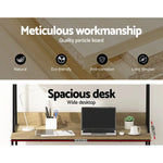 Artiss Computer Desk Bookshelf Storage 100CM Oak - Furniture > Office