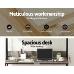 Artiss Computer Desk Bookshelf Storage Grey 100CM - Furniture > Living Room