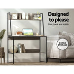 Artiss Computer Desk Bookshelf Storage Grey 100CM - Furniture > Living Room