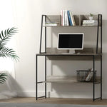 Artiss Computer Desk Bookshelf Storage Grey 100CM - Furniture > Living Room