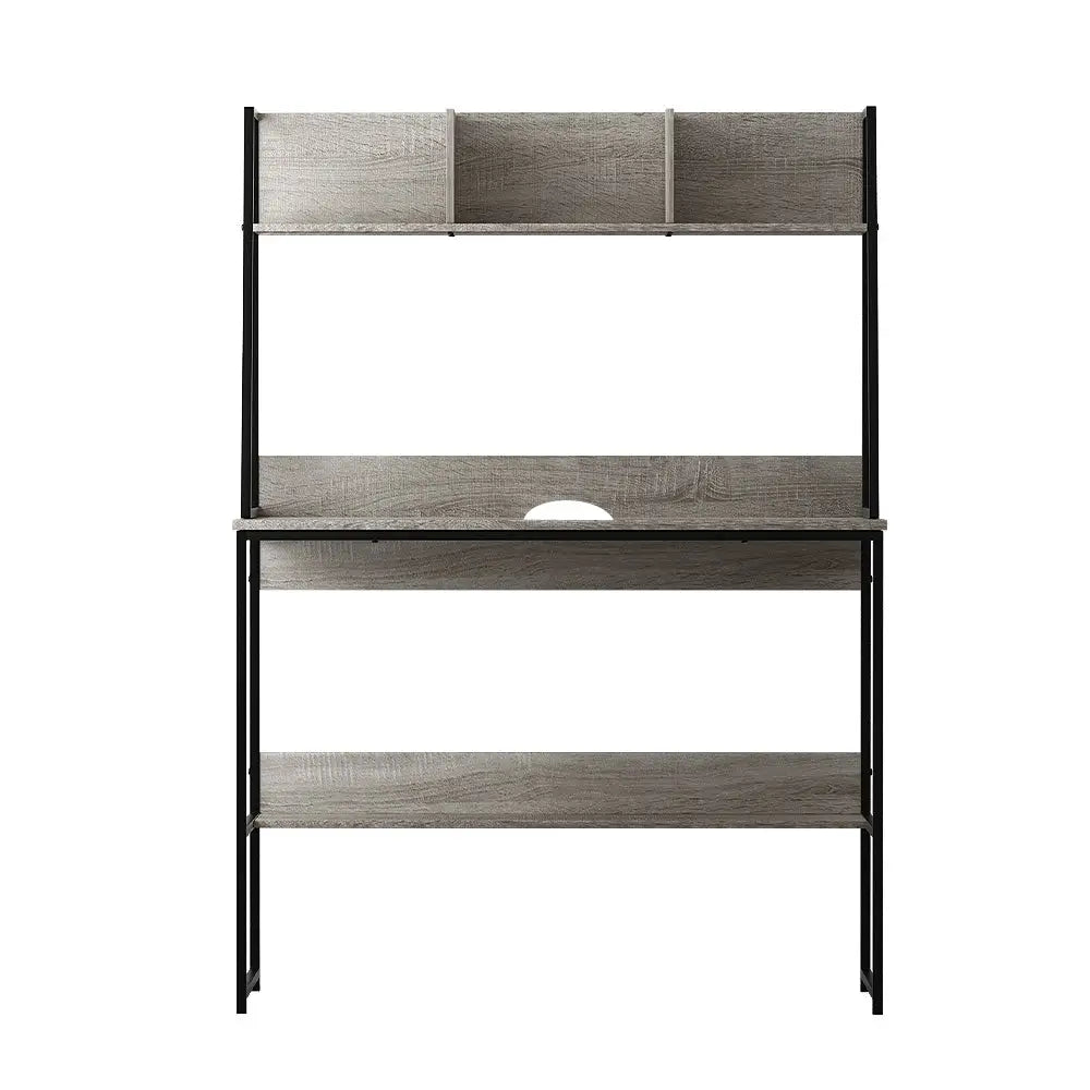 Artiss Computer Desk Bookshelf Storage Grey 100CM - Furniture > Living Room