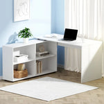 Artiss Computer Desk Bookshelf White 130CM - Furniture > Office > Desks