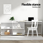 Artiss Computer Desk Bookshelf White 130CM - Furniture > Office > Desks