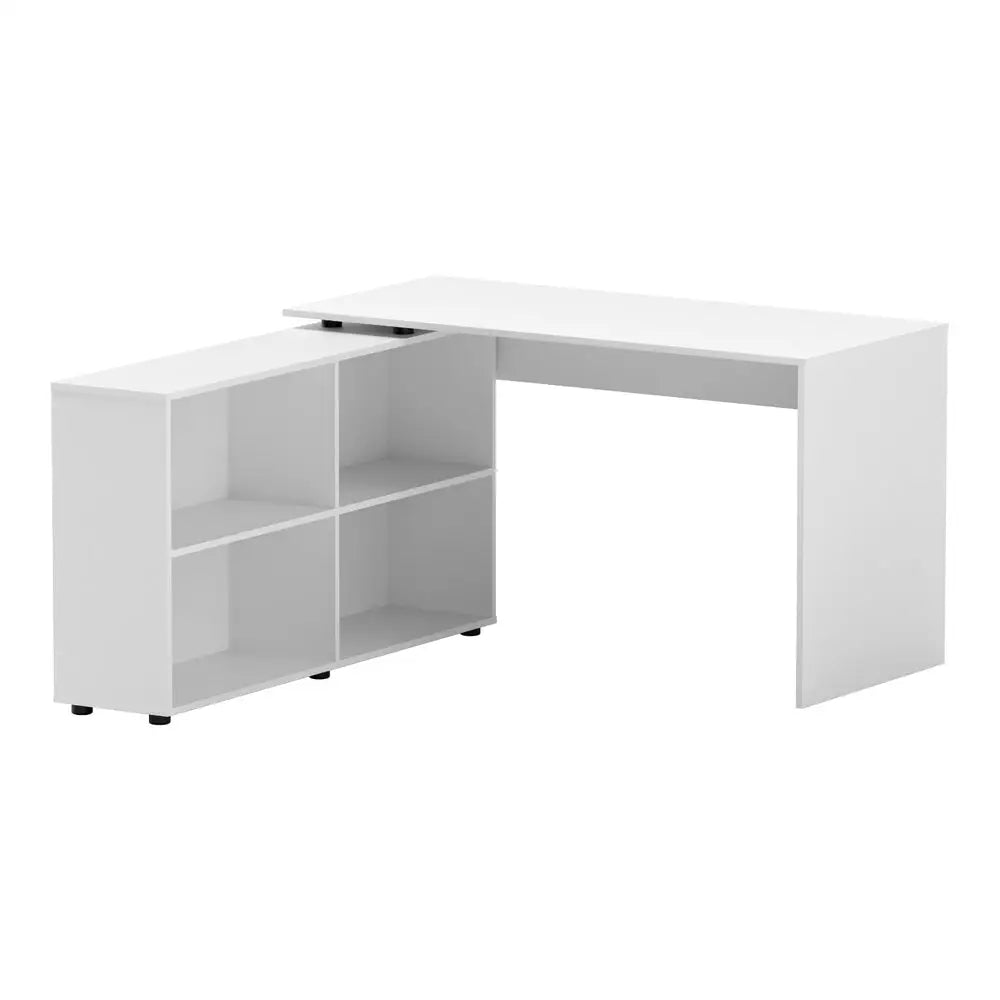 Artiss Computer Desk Bookshelf White 130CM - Furniture > Office > Desks