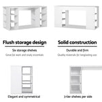 Artiss Computer Desk Bookshelf White 150CM - Furniture > Office