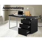 Artiss Computer Desk Drawer Black 140CM - Furniture > Office