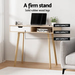 Artiss Computer Desk Drawer Cabinet Shelf Oak 90CM - Furniture > Office > Desks