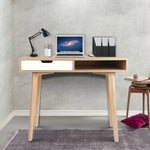 Artiss Computer Desk Drawer Cabinet Shelf Oak 90CM - Furniture > Office > Desks