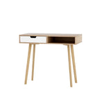 Artiss Computer Desk Drawer Cabinet Shelf Oak 90CM - Furniture > Office > Desks