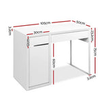 Artiss Computer Desk Drawer Cabinet White - Furniture > Office > Desks