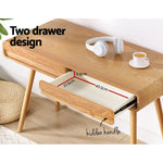 Artiss Computer Desk Drawer Natural Wood 100CM - Furniture > Office