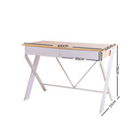 Artiss Computer Desk Drawer Oak 100CM - Furniture > Office