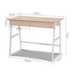 Artiss Computer Desk Drawer Oak 100CM - Furniture > Office