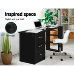 Artiss Computer Desk Drawer Shelf Black 120CM - Furniture > Office