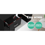 Artiss Computer Desk Drawer Shelf Black 120CM - Furniture > Office