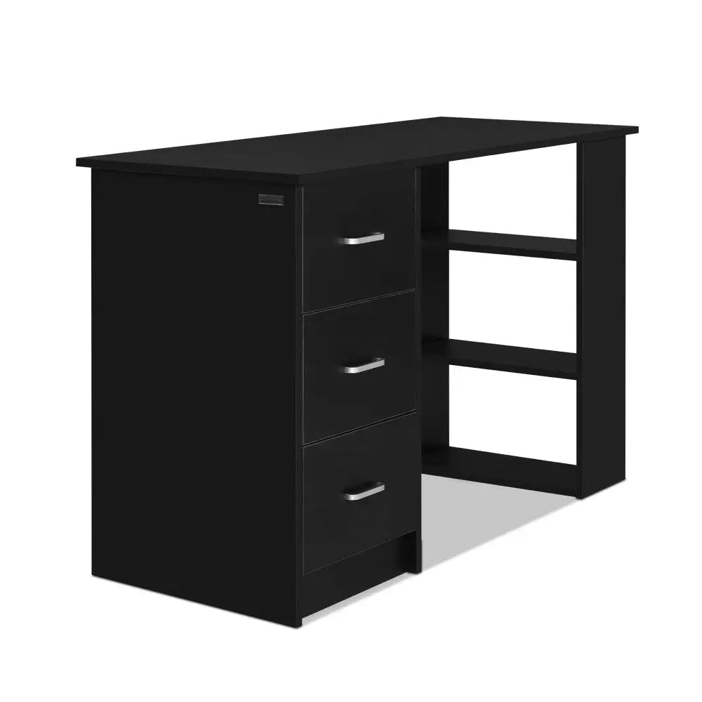 Artiss Computer Desk Drawer Shelf Black 120CM - Furniture > Office
