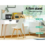 Artiss Computer Desk Drawer Shelf White 90CM - Furniture > Office