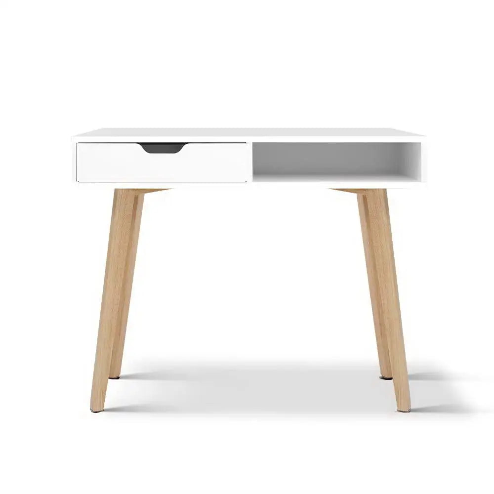 Artiss Computer Desk Drawer Shelf White 90CM - Furniture > Office