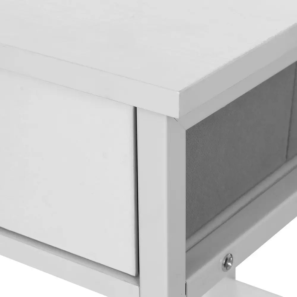 Artiss Computer Desk Drawer Shelves Study Table 120CM White - Furniture > Office