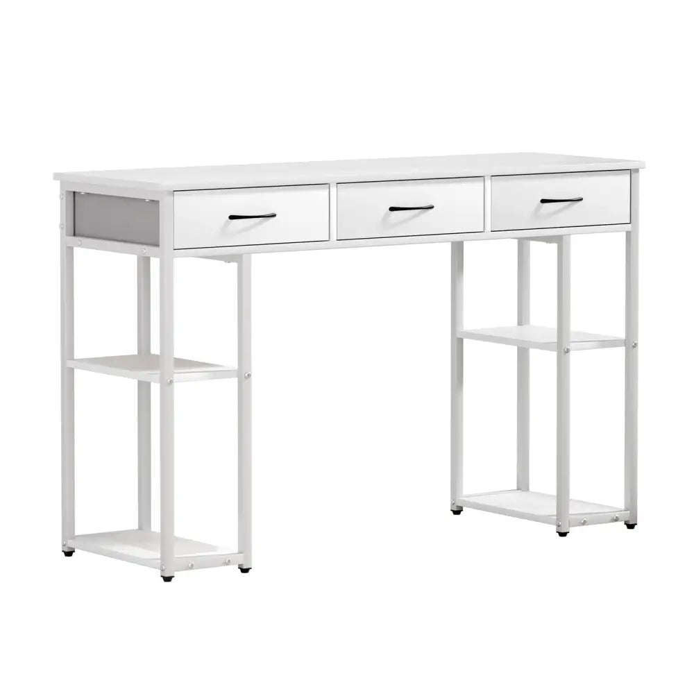 Artiss Computer Desk Drawer Shelves Study Table 120CM White - Furniture > Office