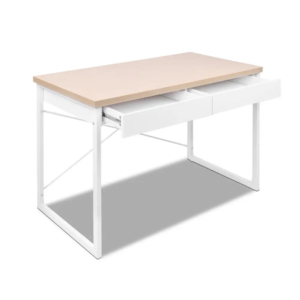 Artiss Computer Desk Drawer Storage Oak 100CM - Furniture > Office