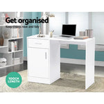 Artiss Computer Desk Drawer White 100CM - Furniture > Office