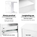 Artiss Computer Desk Drawer White 100CM - Furniture > Office