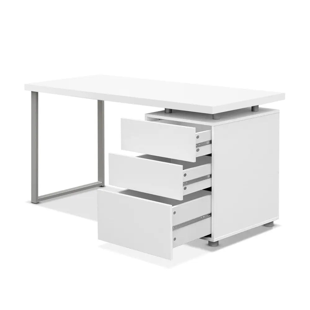 Artiss Computer Desk Drawer White 140CM - Furniture > Office