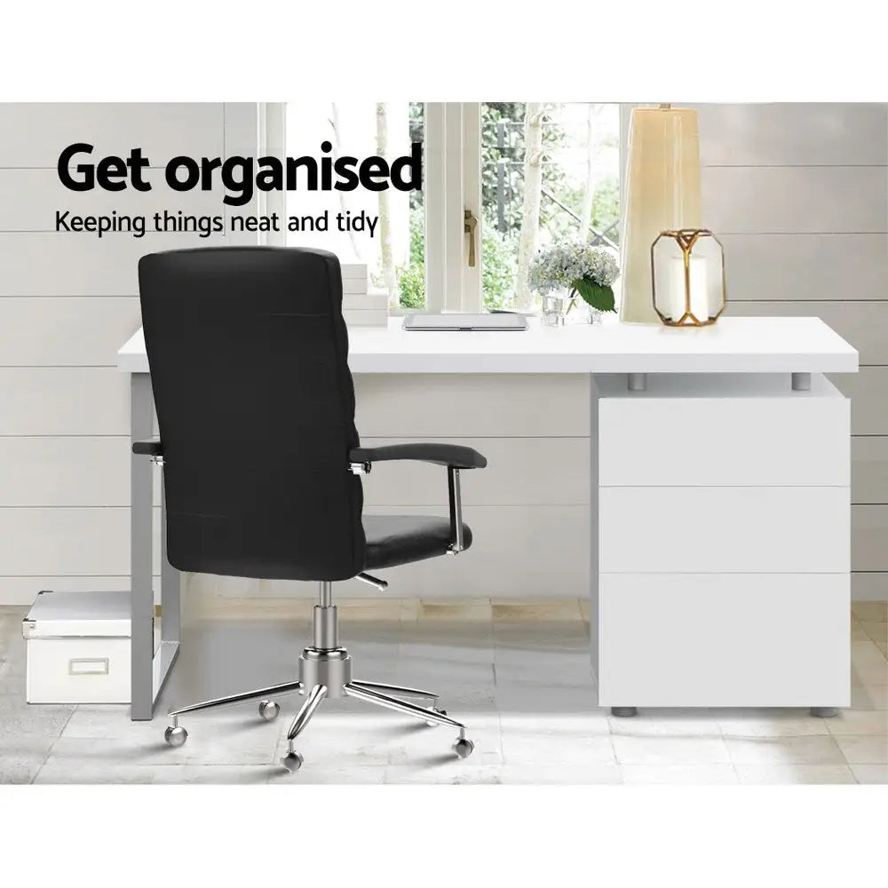 Artiss Computer Desk Drawer White 140CM - Furniture > Office