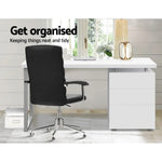 Artiss Computer Desk Drawer White 140CM - Furniture > Office