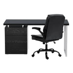 Artiss Computer Desk Executive Office Chairs Sets Black - Furniture > Office > Office & Desk Chairs