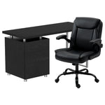 Artiss Computer Desk Executive Office Chairs Sets Black - Furniture > Office > Office & Desk Chairs