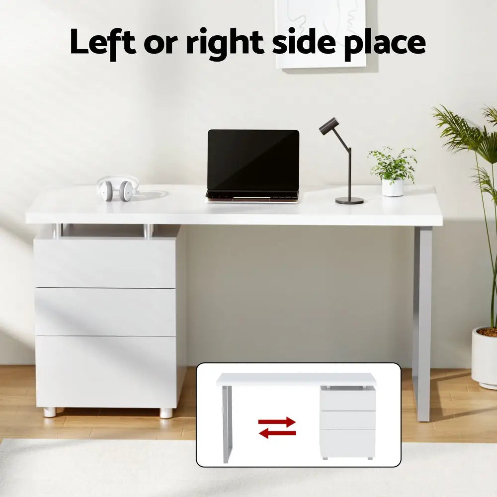 Artiss Computer Desk Executive Office Chairs Sets White - Furniture > Office > Office & Desk Chairs
