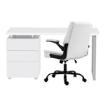 Artiss Computer Desk Executive Office Chairs Sets White - Furniture > Office > Office & Desk Chairs
